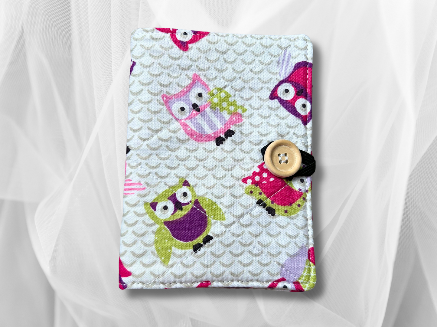 Passport cover, passport holder, passport wallet, Owls