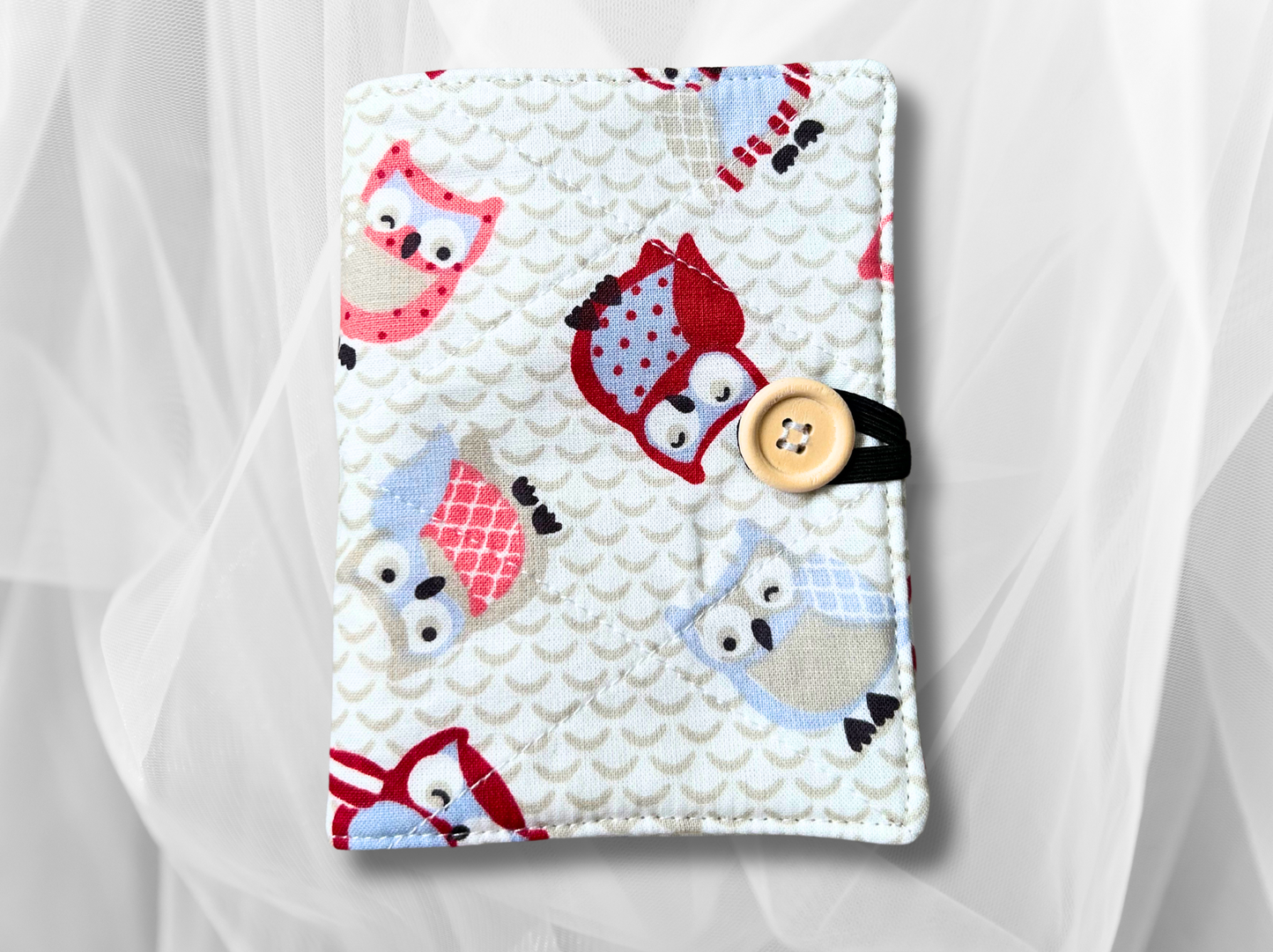 Passport cover, passport holder, passport wallet, Owls