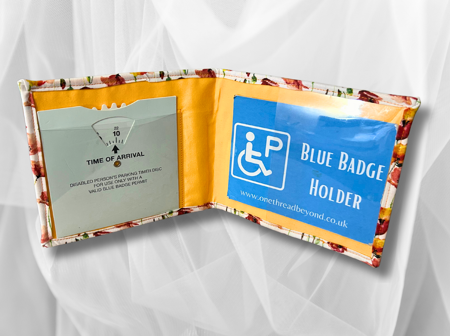 Blue Badge holder, Disabled parking permit holder, Poppy blue badge holder, Fabric blue badge holder, Poppies