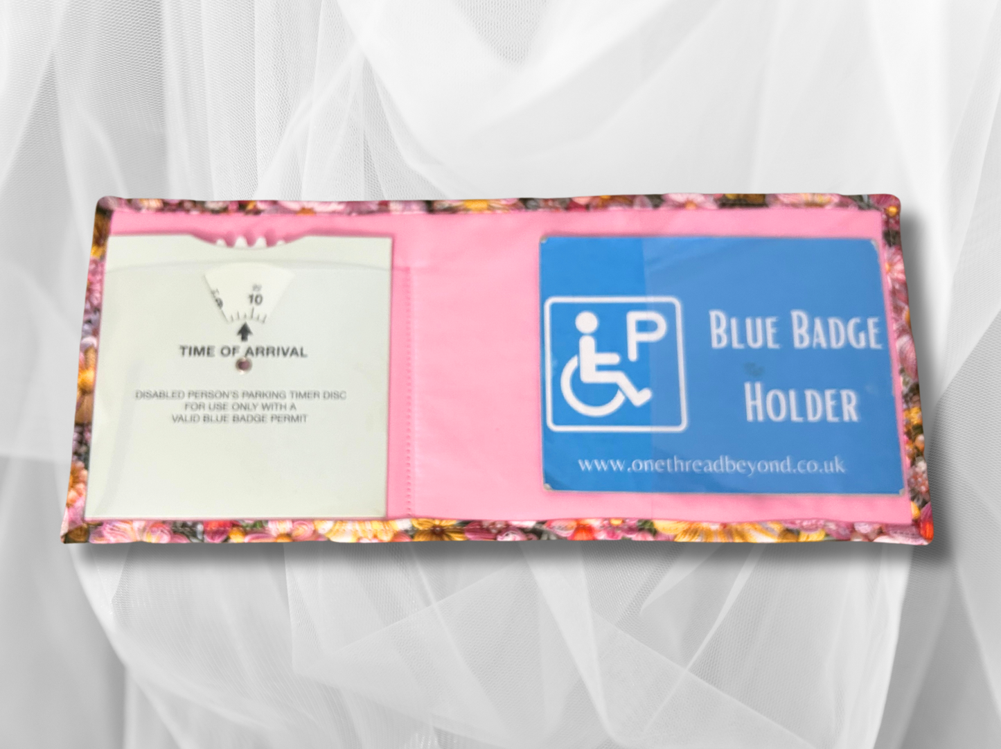 Blue Badge holder, Disabled parking permit holder, Floral blue badge holder, Fabric blue badge holder